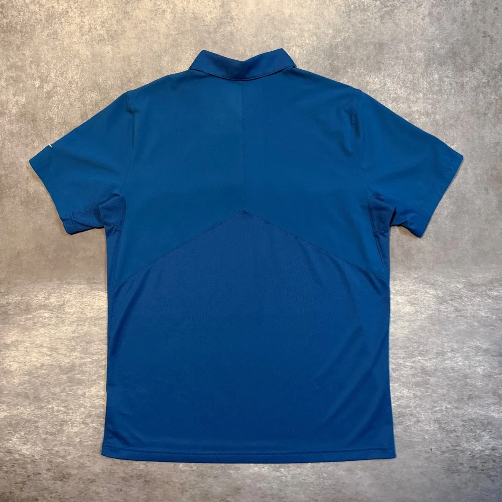 Nike Indianapolis Colts Polo Shirt Mens Large Blue Dri Fit NFL On Field 746117